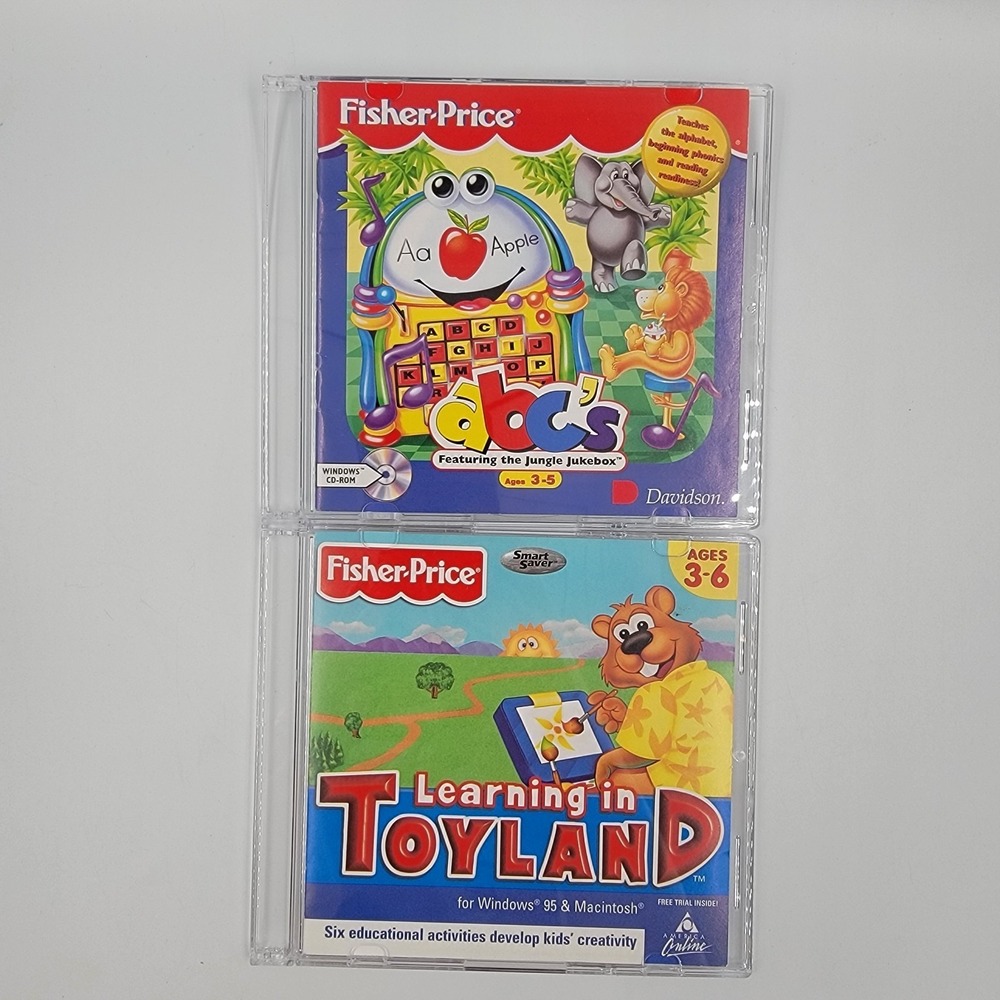 Fisher Price ABC's Jungle Jukebox Learning In Toyland 2 Educational Cd Rom W95